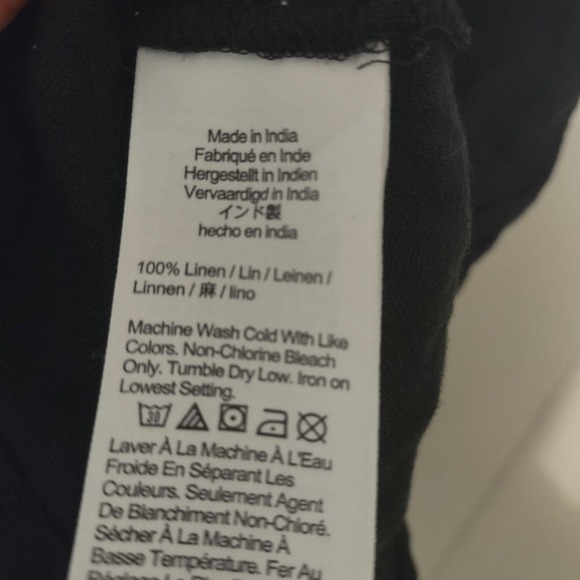 J. Crew Black Cutout Linen Tank Top Size Medium - Picture 7 of 7